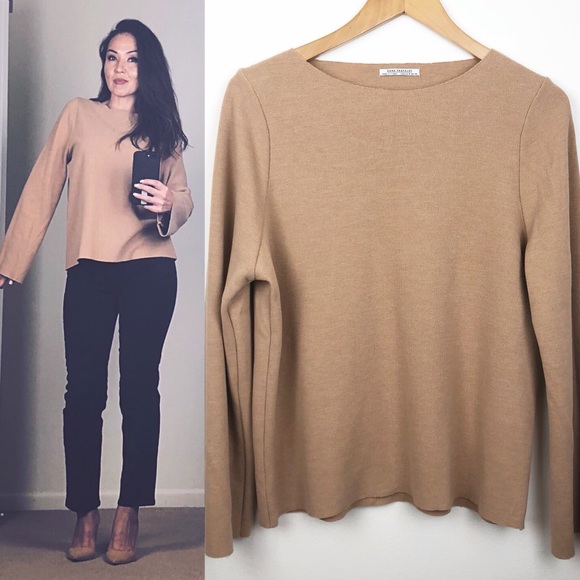Zara Sweaters - ⭐️ THE PERFECT ZARA TOP SZ SMALL IN CAMEL